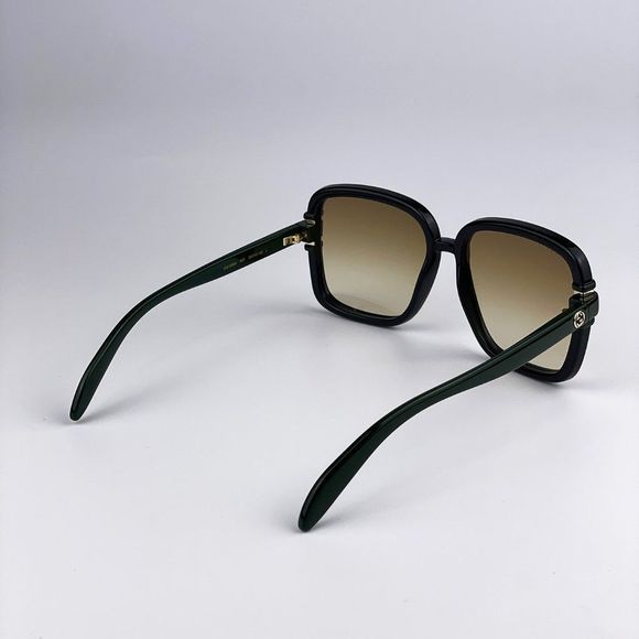Gucci GG1066S 003 Sunglasses Black Green Brown Gradient Butterfly Women main image 8